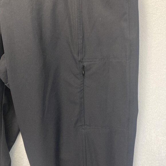 NWT Women's Nylon Travel Pants 16P Black Stretch Zip Pocket Elastic Performance - Picture 7 of 16